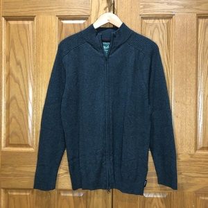 Woolrich Men’s Dark Gray Full Zip Cardigan Sweater Size Medium